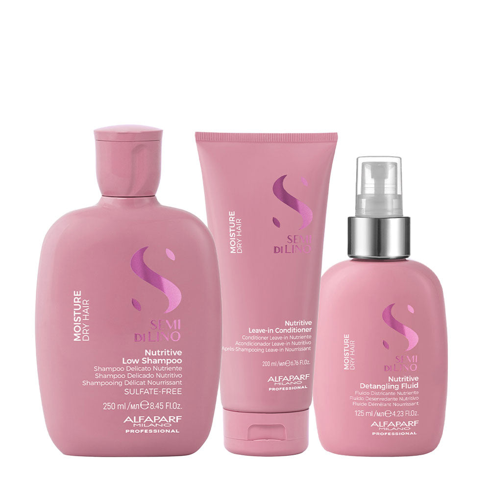 Alfaparf Milano Semi Di Lino Moisture Nutritive Trio Set