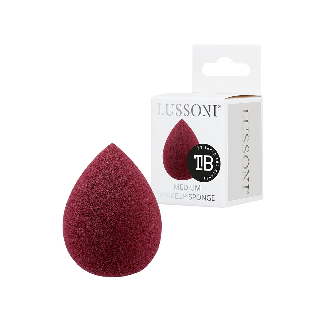 Lussoni Make Up Burgundy Raindrop Medium Sponge  - spugna make up a goccia