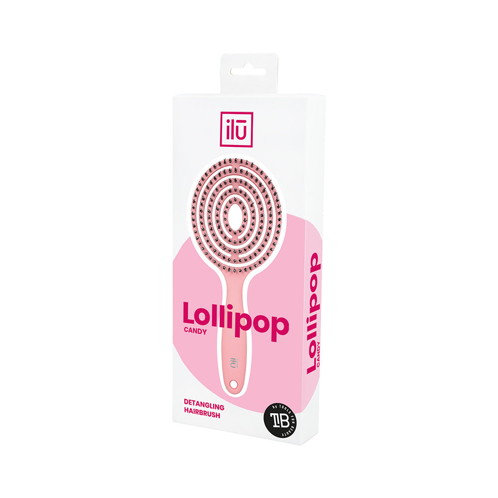 Ilū Lollipop Hair Brush Pink - spazzola districante