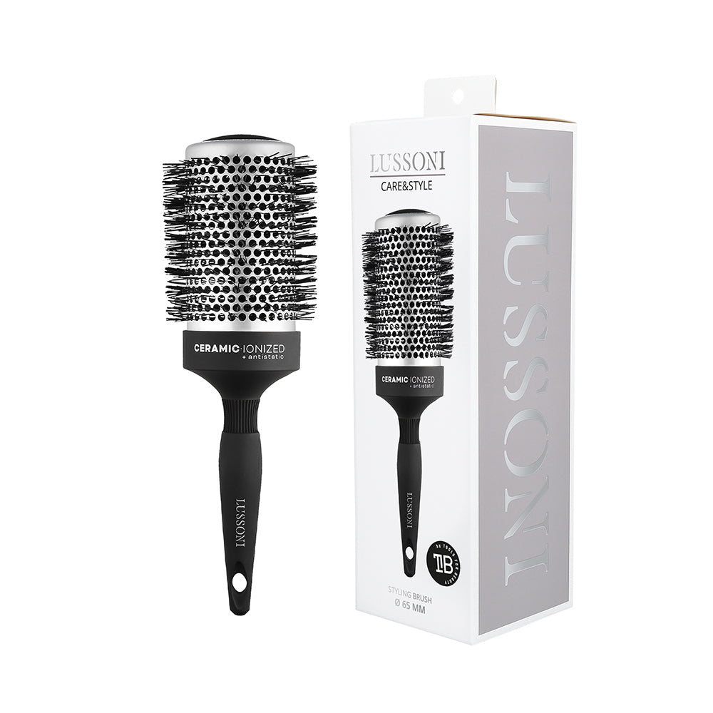 Lussoni Haircare Brush C&S Round Silver Styling 65mm - spazzola tonda