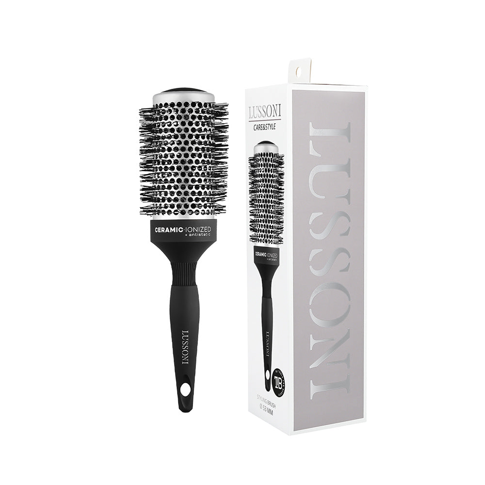 Lussoni Haircare Brush C&S Round Silver Styling 53mm - spazzola tonda
