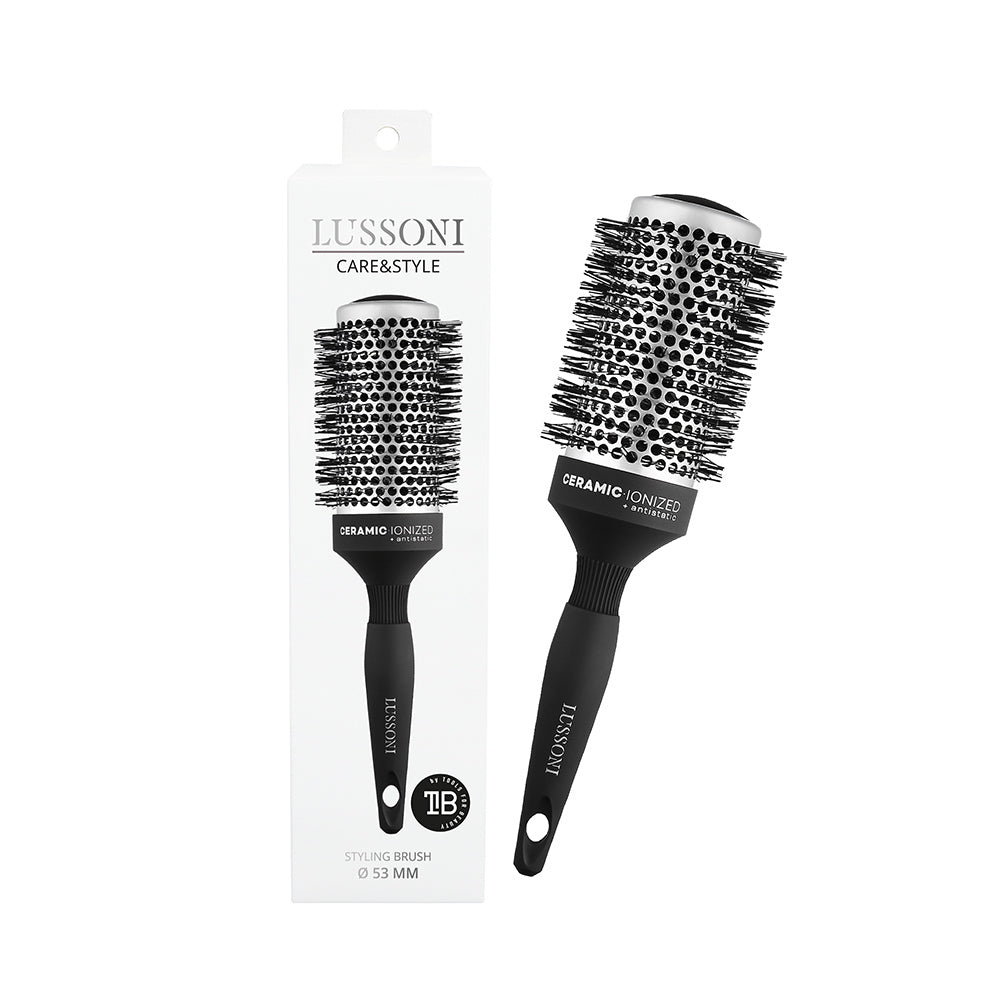 Lussoni Haircare Brush C&S Round Silver Styling 53mm - spazzola tonda