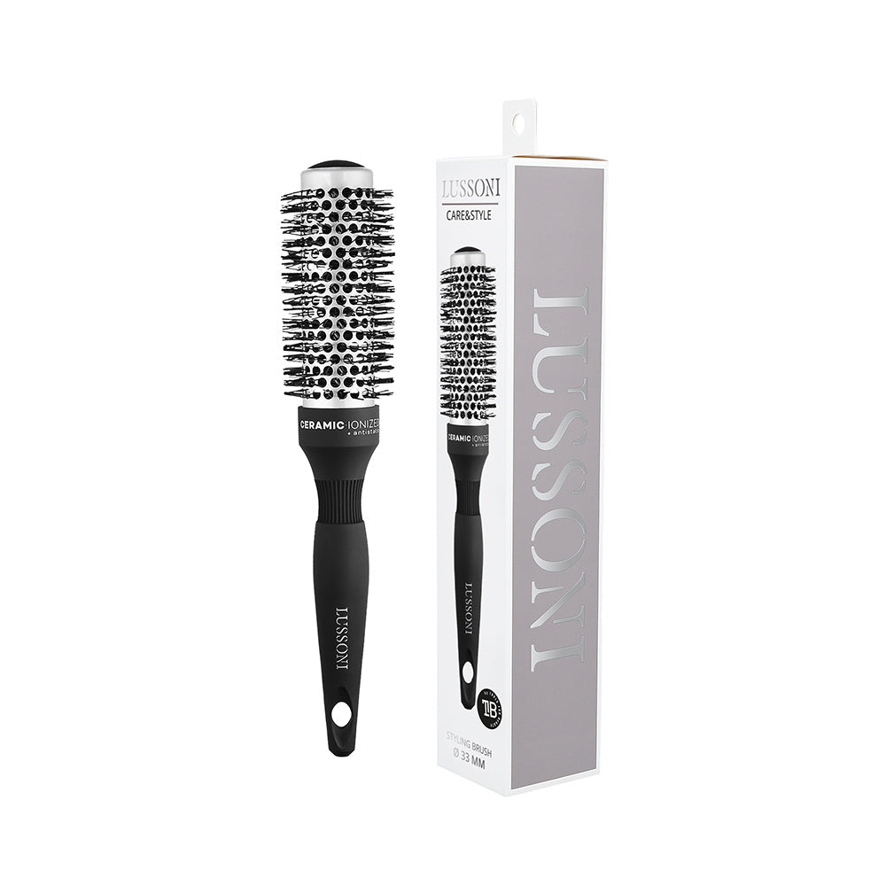 Lussoni Haircare Brush C&S Round Silver Styling 33mm - spazzola tonda