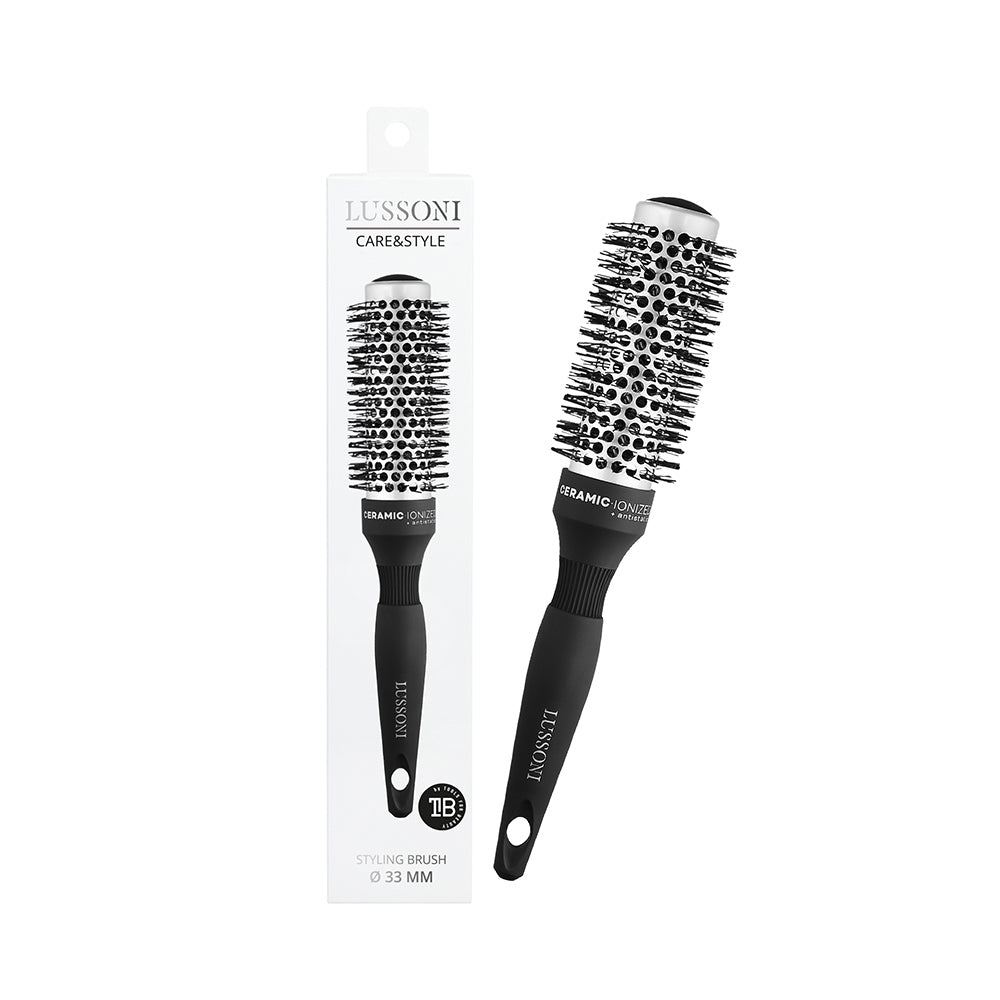Lussoni Haircare Brush C&S Round Silver Styling 33mm - spazzola tonda