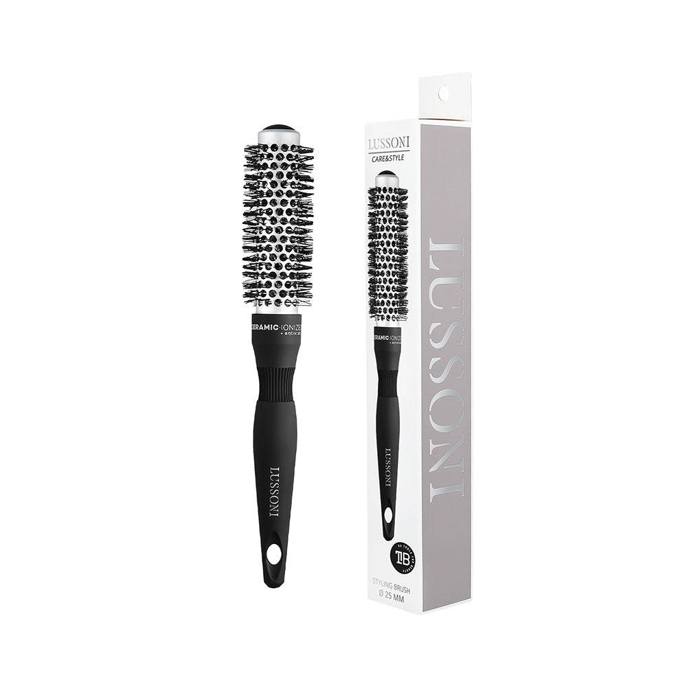 Lussoni Haircare Brush C&S Round Silver Styling 25mm - spazzola tonda