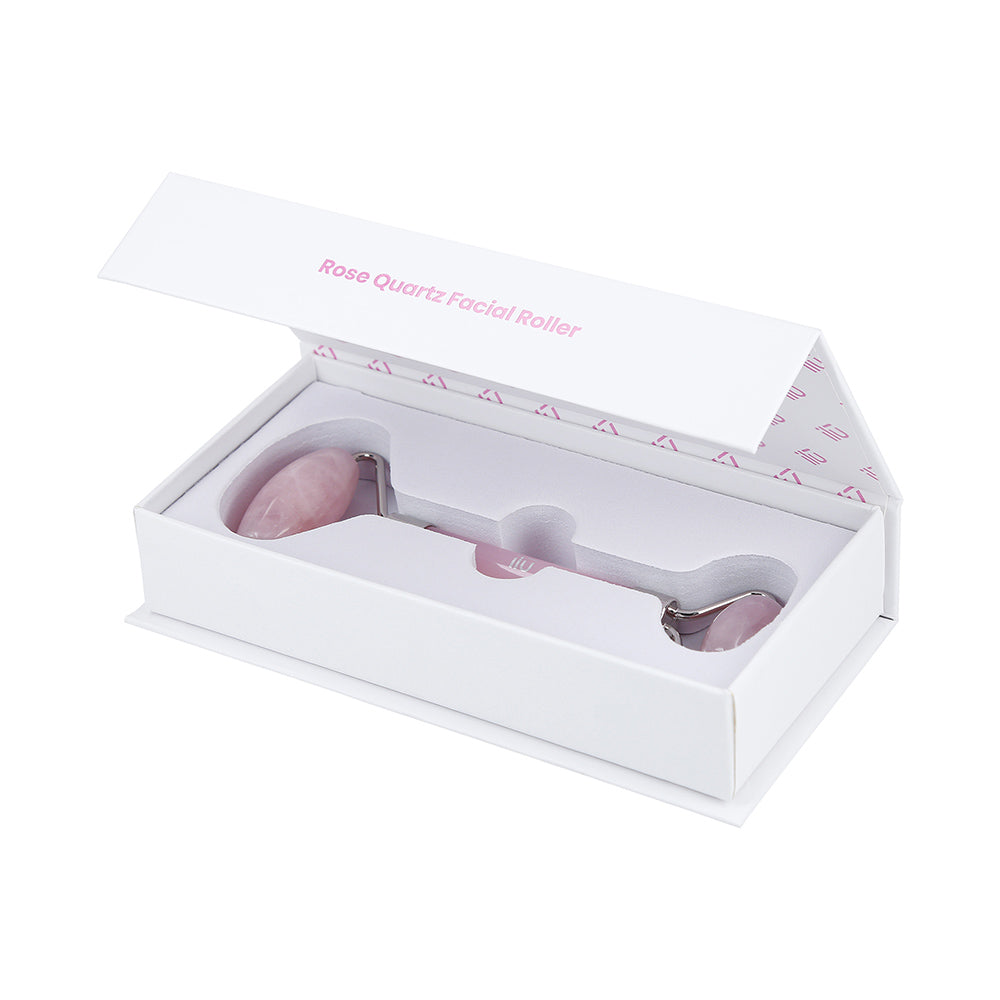 Ilū Make Up Rose Quarz Facial Roller - rullo quarzo rosa