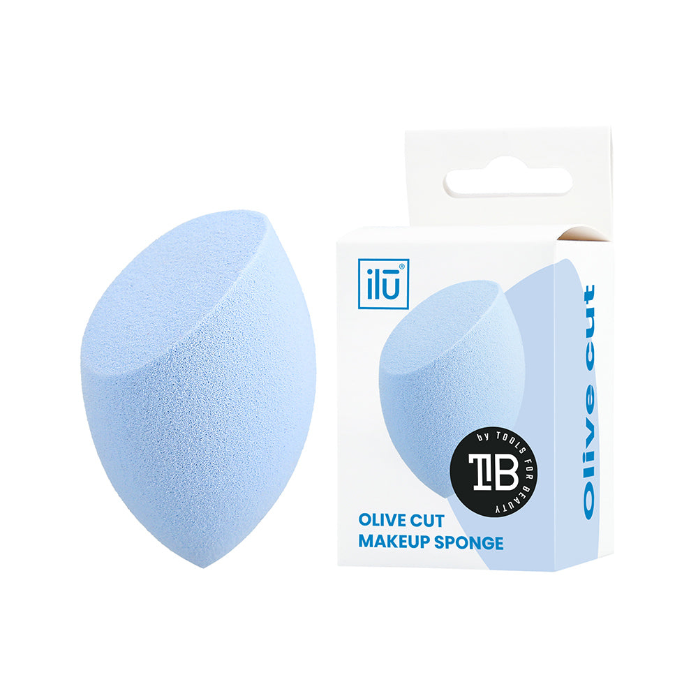 Ilū Make Up Olive Cut Sponge Blue - spugnetta make up