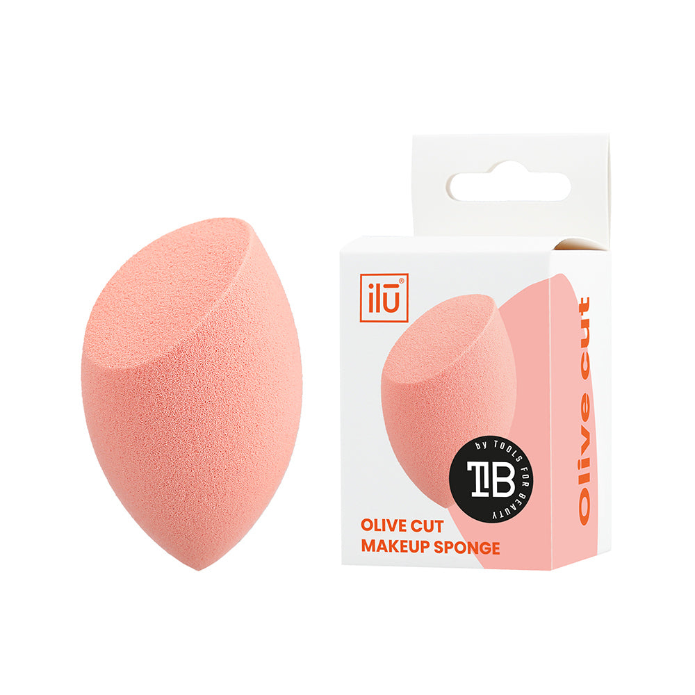 Ilū Make Up Olive Cut Sponge Orange - spugnetta make up