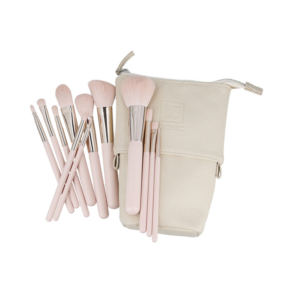 ilū Makeup Brushes 12pz + Case Set Pink - set di pennelli