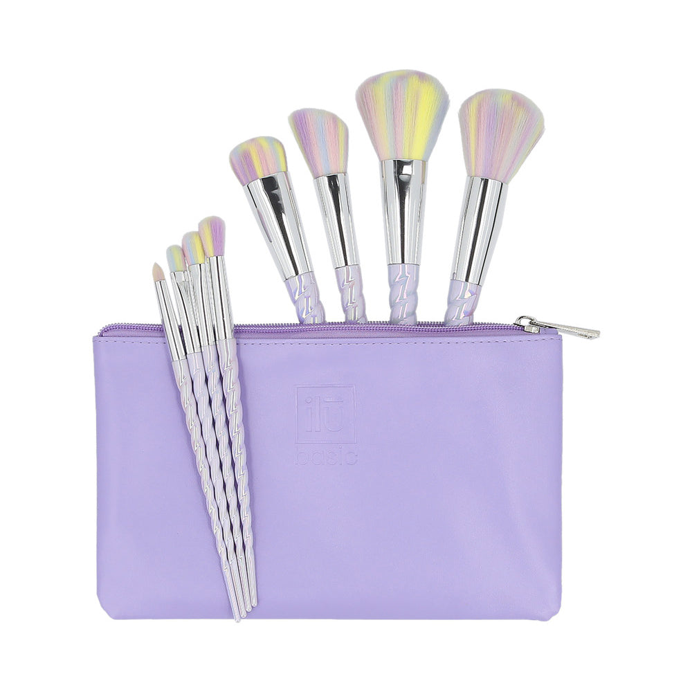 ilū Makeup Brushes 8pz + Case Set Unicorn - set di pennelli