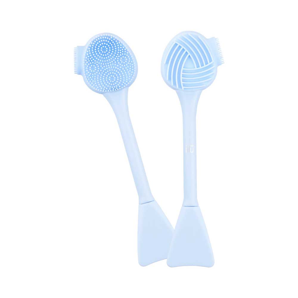 ilū Skin Care Face Brush Blue - spazzola viso in silicone