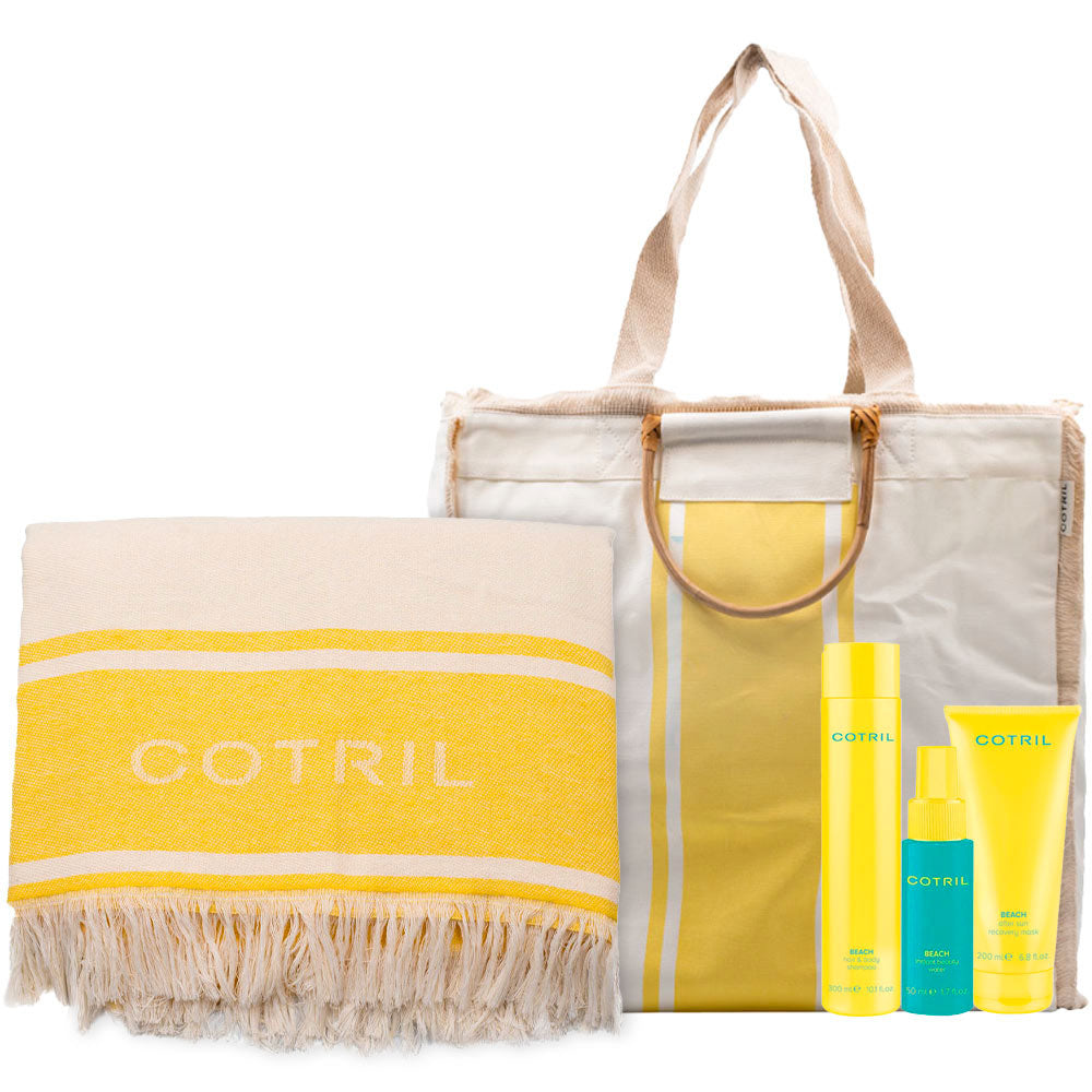 Cotril Beach Shampoo 300ml Beauty Water 50ml Mask 200ml + Telo Mare in Omaggio