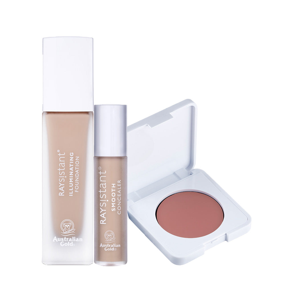 Raysistant Make Up Illuminating Foundation N. 64 Light 30ml Concealer N. C01 Light 4ml Blush Rose Creamy
