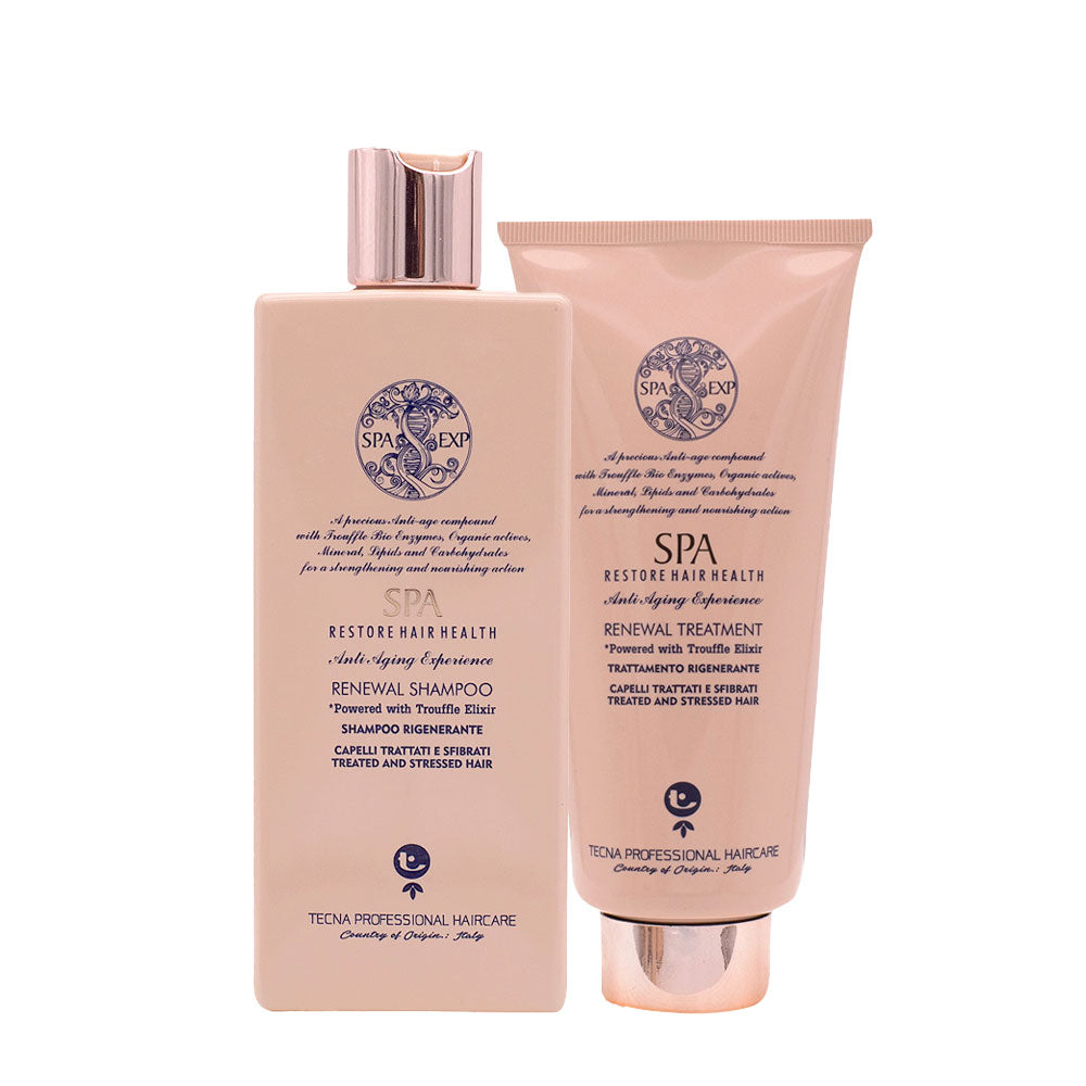 Tecna SPA Renewal Shampoo 250ml Treatment 200ml Zaino a Sacca