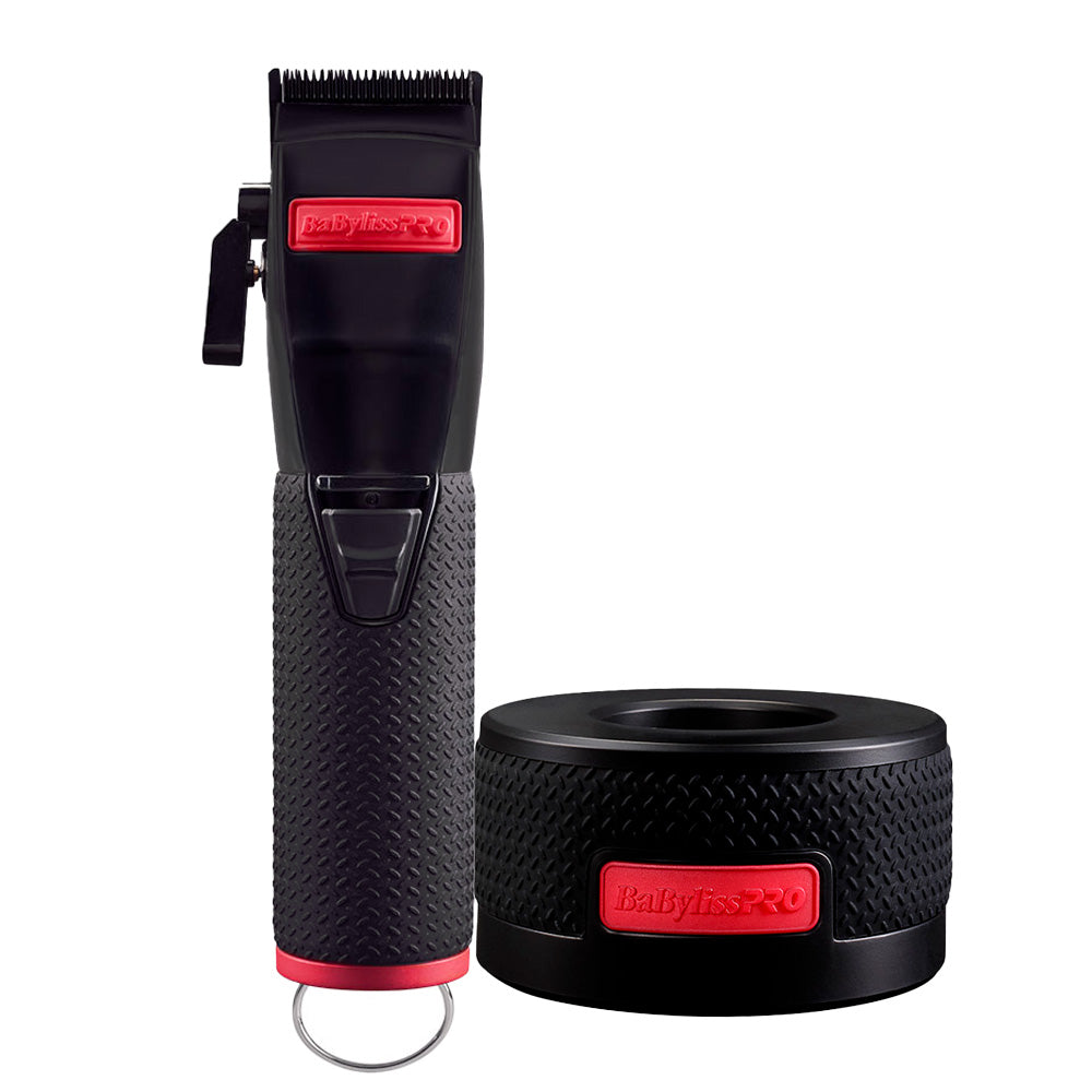 Babyliss Pro 4Artist Boost+ Clipper Matte Black & Red FX8700RBPE + Base Ricarica