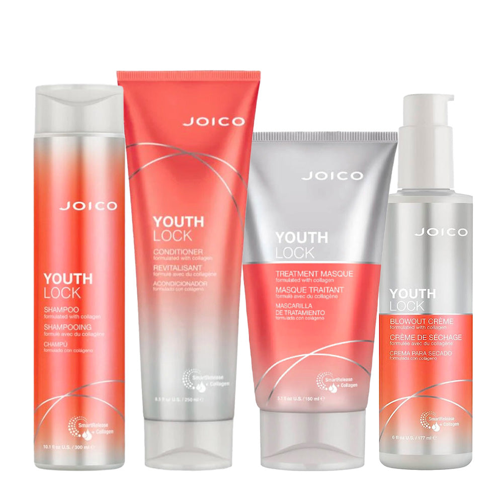 Joico Youthlock Shampoo 300ml Conditioner 250ml Treatment Masque Crème 177ml