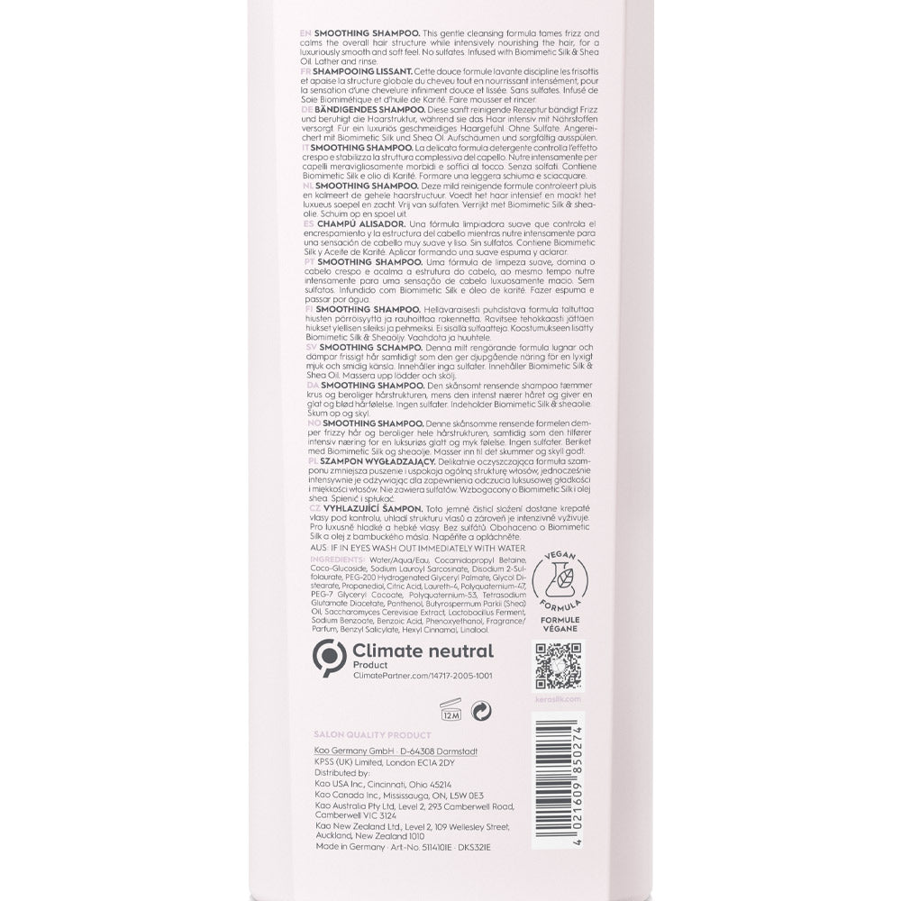 Kerasilk Essentials Smoothing Shampoo 750ml - shampoo anti crespo