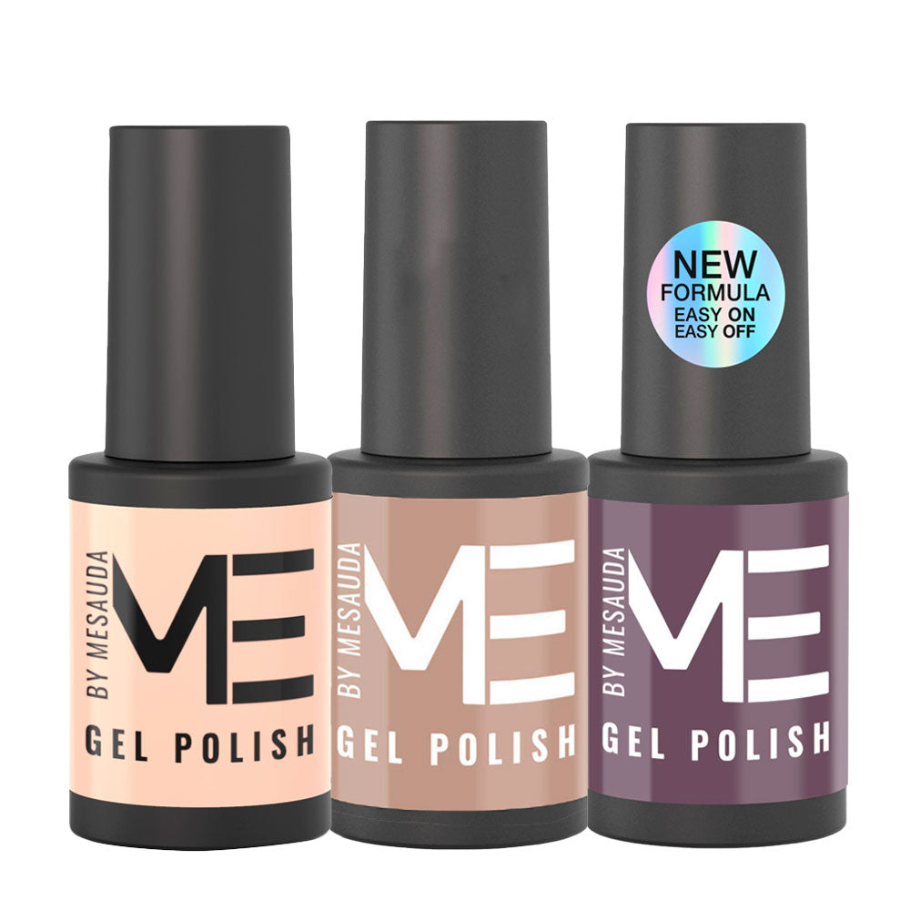 Mesauda ME Gel Polish 108 Almond 5ml  126 Shell 4.5ml  186 Fierce 4.5ml
