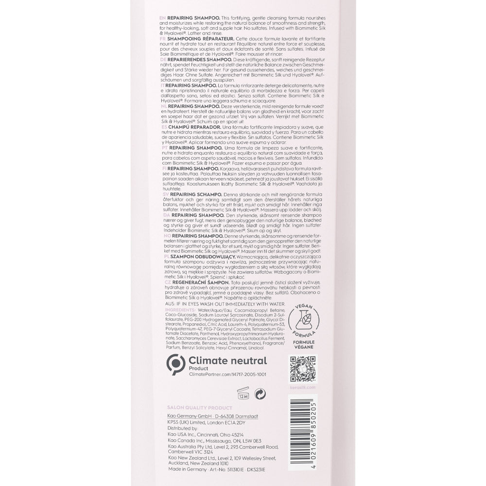 Kerasilk Essentials Repairing Shampoo 750ml - shampoo fortificante