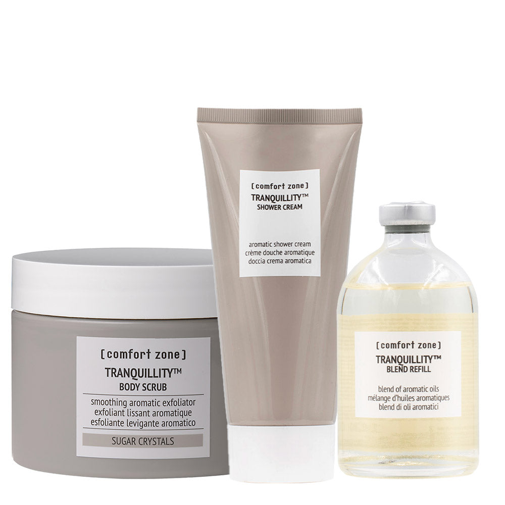 Comfort Zone Tranquillity Scrub 270ml Shower Cream 200ml Blend 100ml