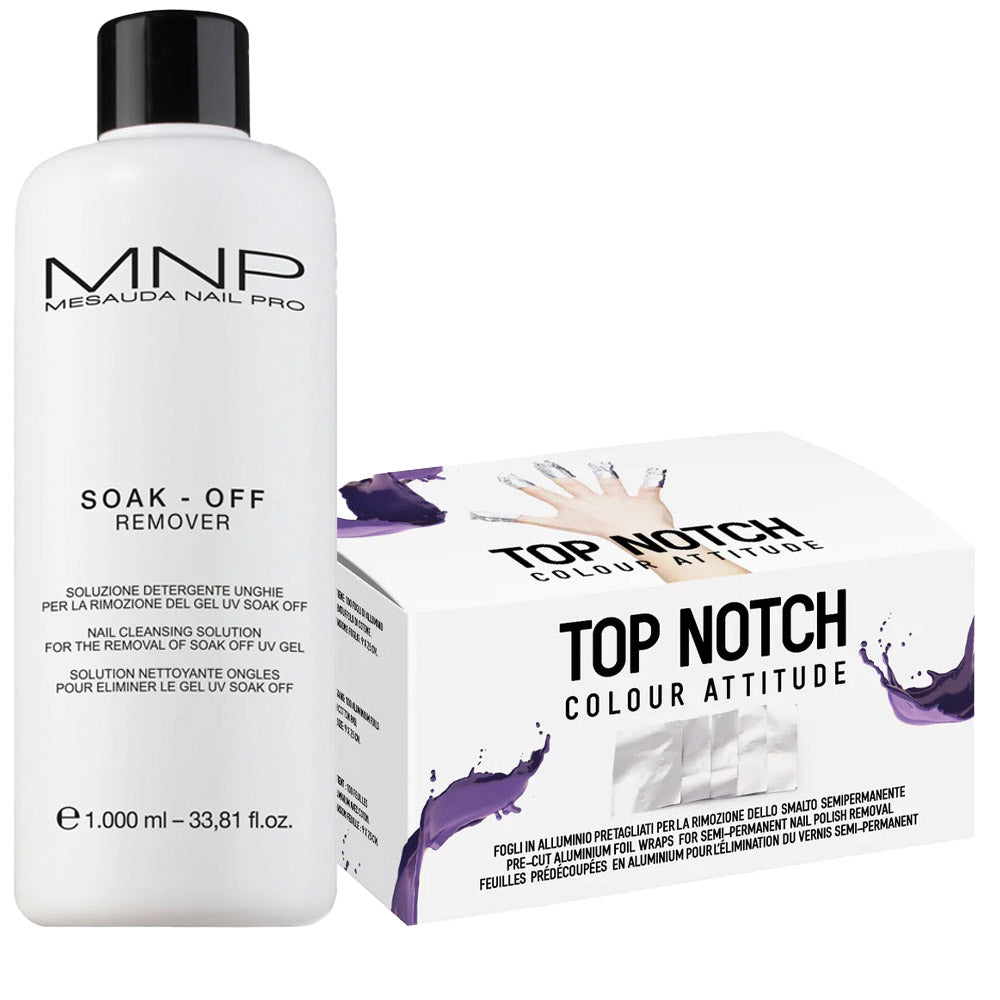Mesauda MNP Soak-Off Remover 1000ml Fogli Rimozione Smalto 100 pz