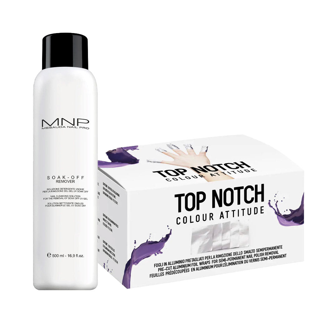 Mesauda MNP Soak-Off Remover 500ml Fogli Rimozione Smalto 100 pz