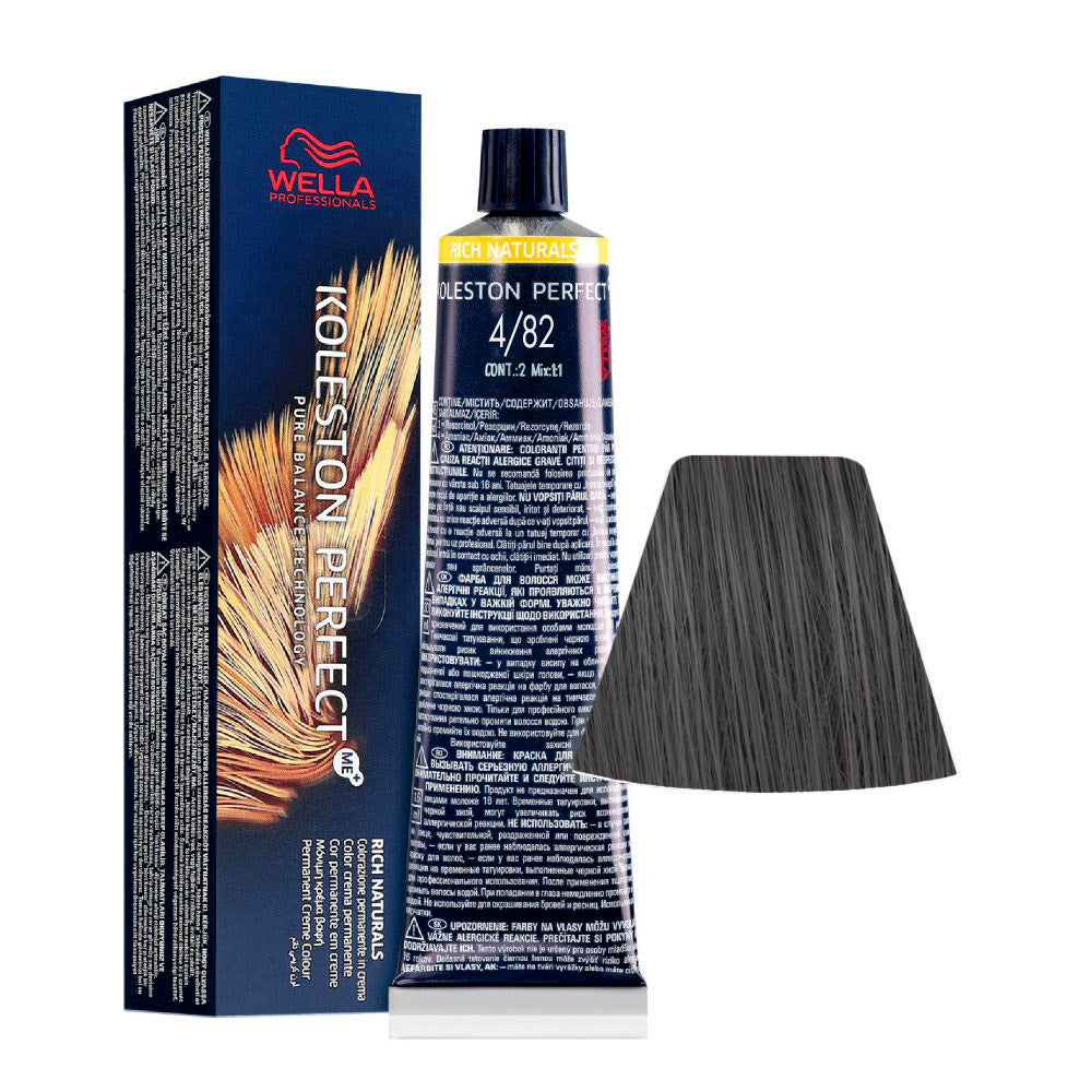 Wella Koleston Perfect Me+ Rich Naturals 4/82 60ml - colorazione permanente