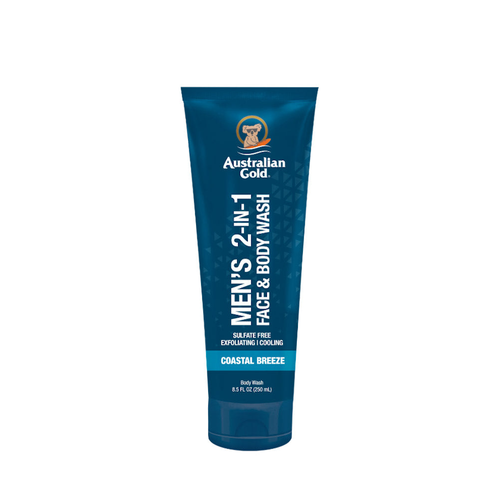 Australian Gold Men's 2in1 Face & Body Wash 250ml - detergente viso e corpo