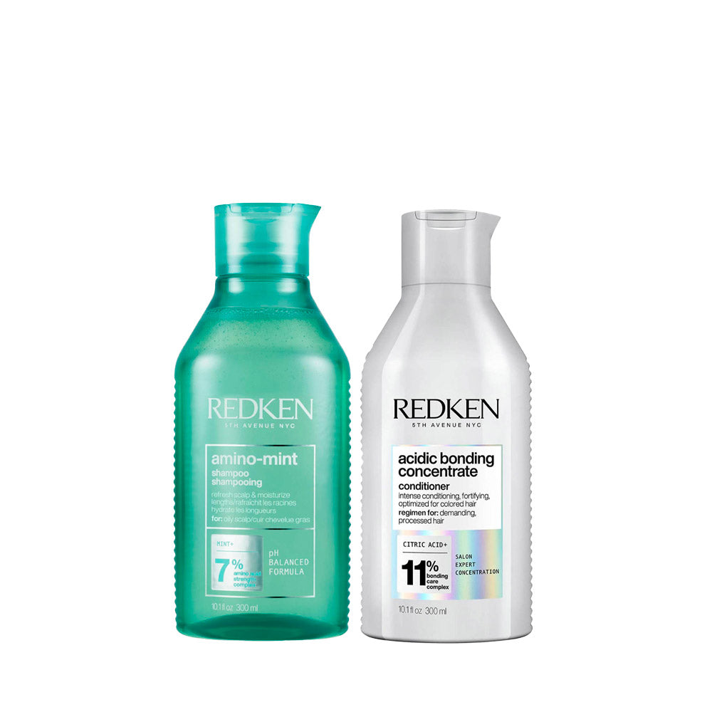 Redken Amino Mint Shampoo 300ml Acidic Bonding Concentrate Conditioner 300ml