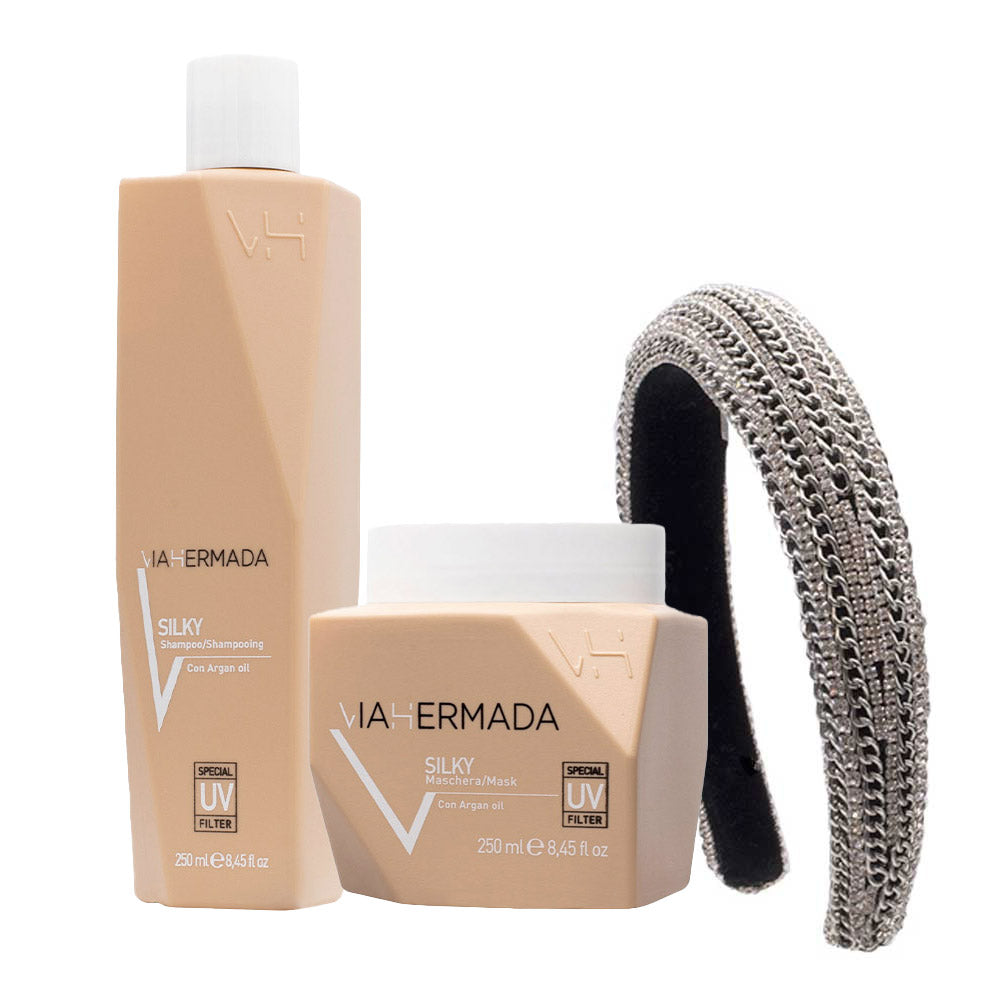 VIAHERMADA Silky Shampoo 250ml Mask 250ml + Cerchietto Bombato  in Omaggio