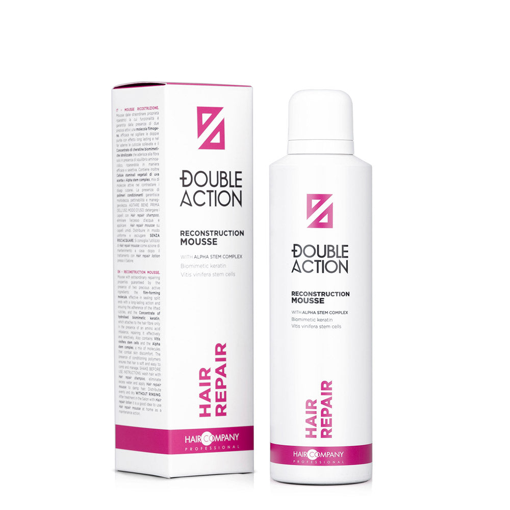 Hair Company Double Action Reconstruction Mousse 200ml - mousse ricostruzione