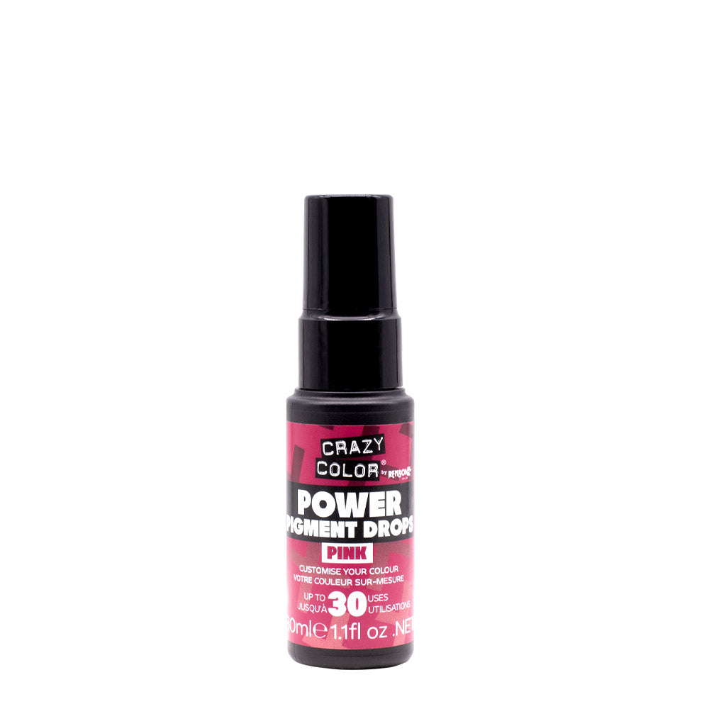 Crazy Color Global Power Pigment Drops Pink 30ml - gocce di pigmento