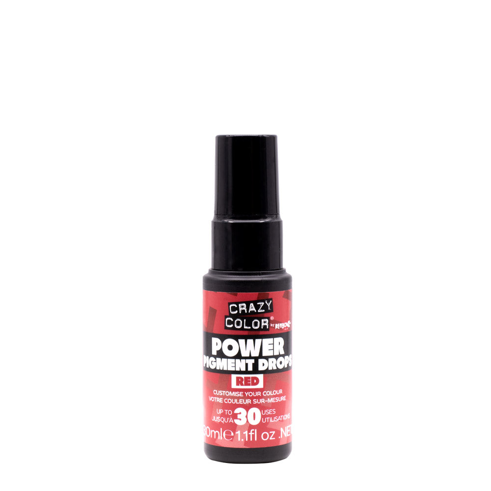 Crazy Color Global Power Pigment Drops Red 30ml - gocce di pigmento