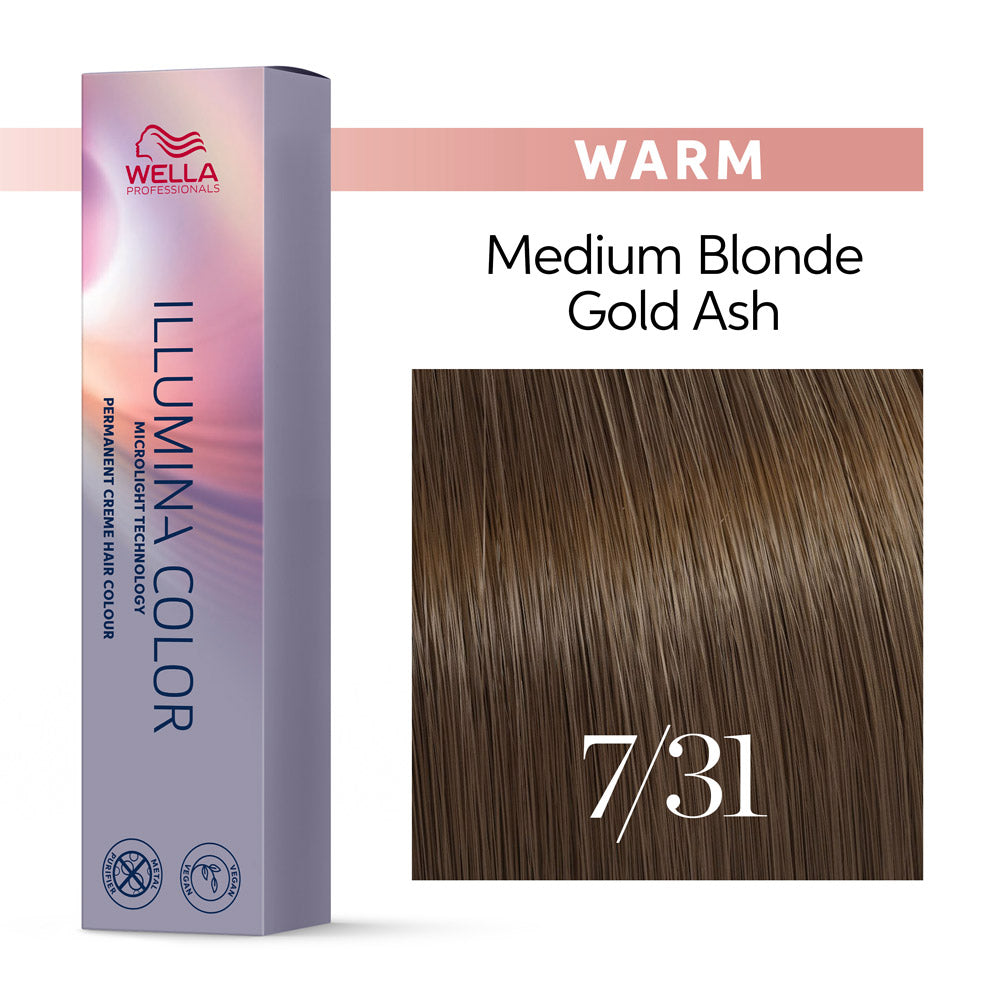Wella Illumina Color 7/31 Biondo Medio Oro Cenere 60ml - colorazione permanente