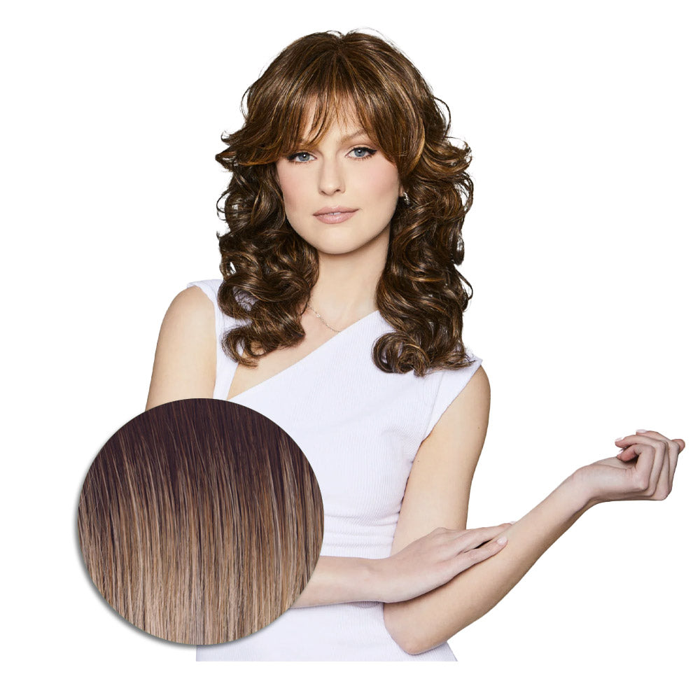 Hairdo Wave Lenght RL19/23SS Biondo Chiaro Cenere con Radice Castana  - parrucca taglio lungo