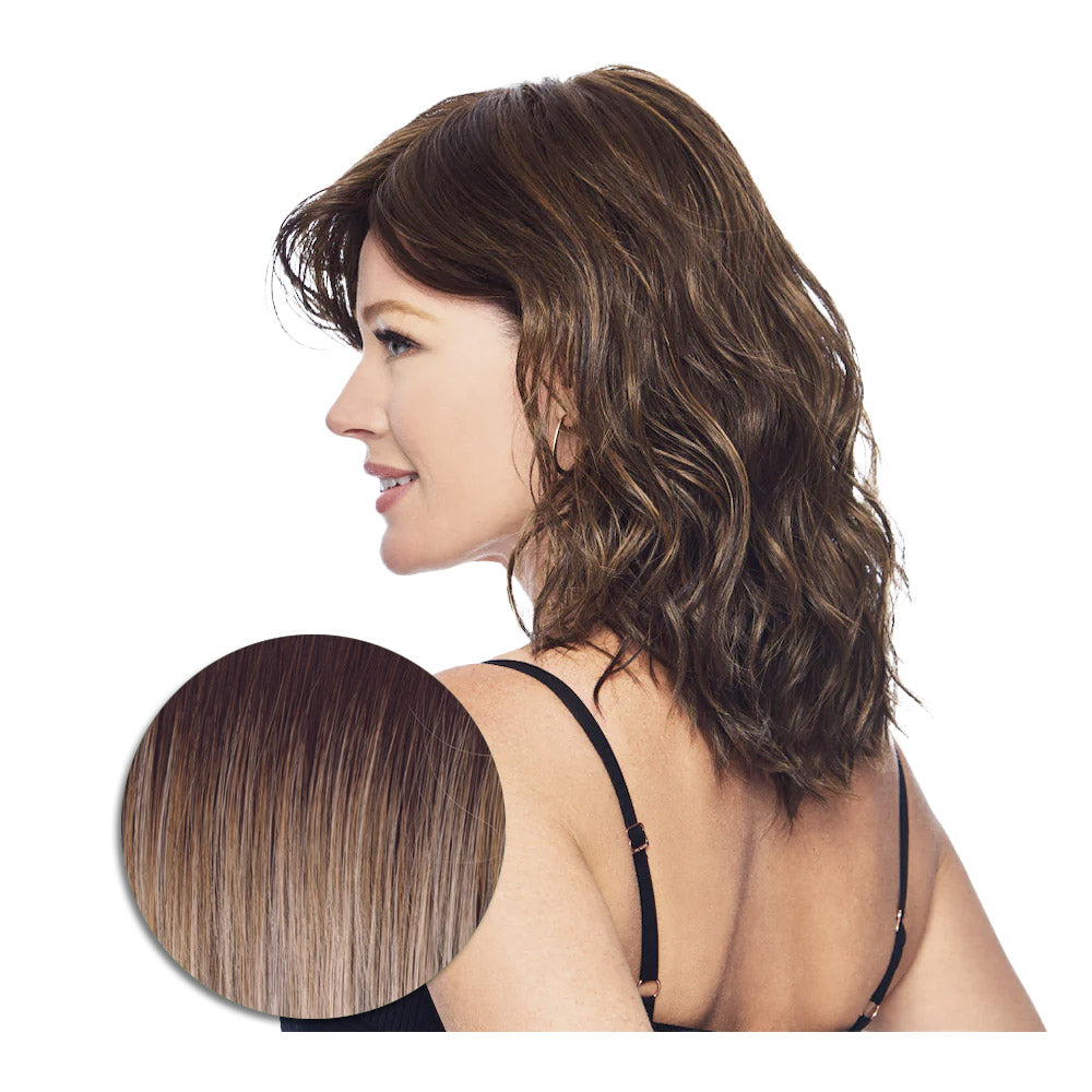Hairdo Courtside Waves RL19/23SS Biondo Chiaro Cenere con Radice Castana - parrucca taglio medio
