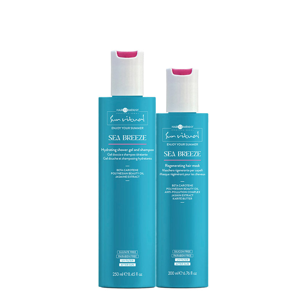 Hair Company Sea Breeze Hydrating Shower Gel Shampoo 250ml Mask 200ml