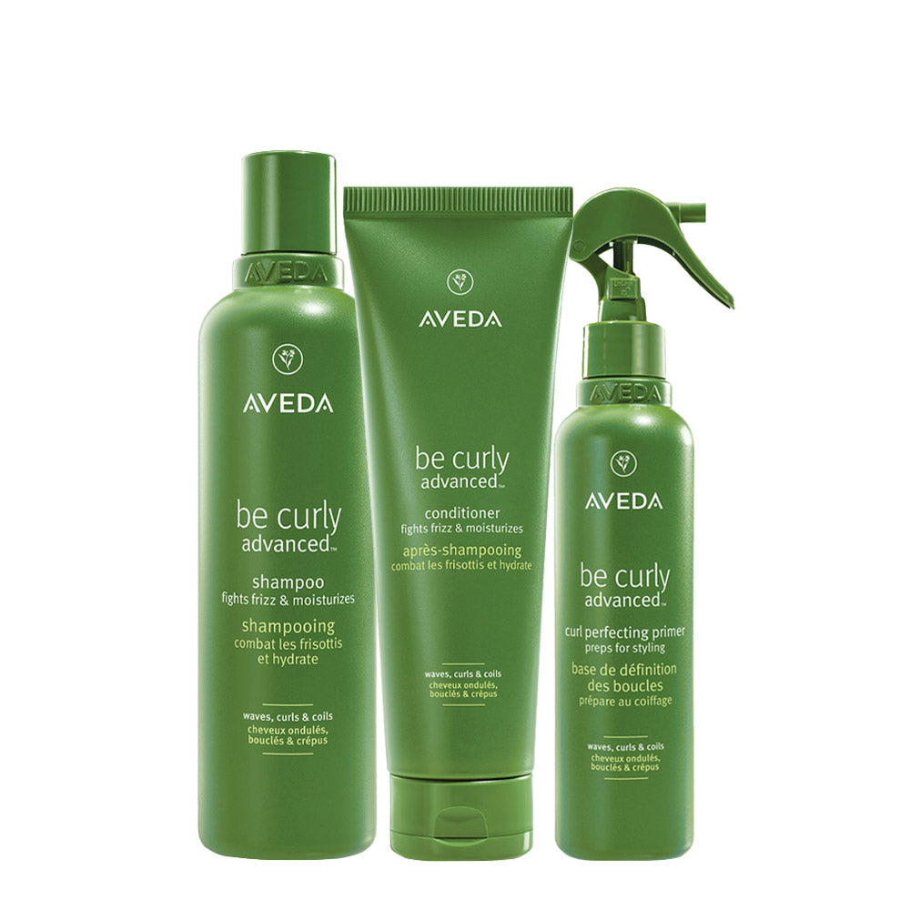 Aveda Be Curly Advanced Shampoo 250ml Conditioner 250ml Primer 200ml