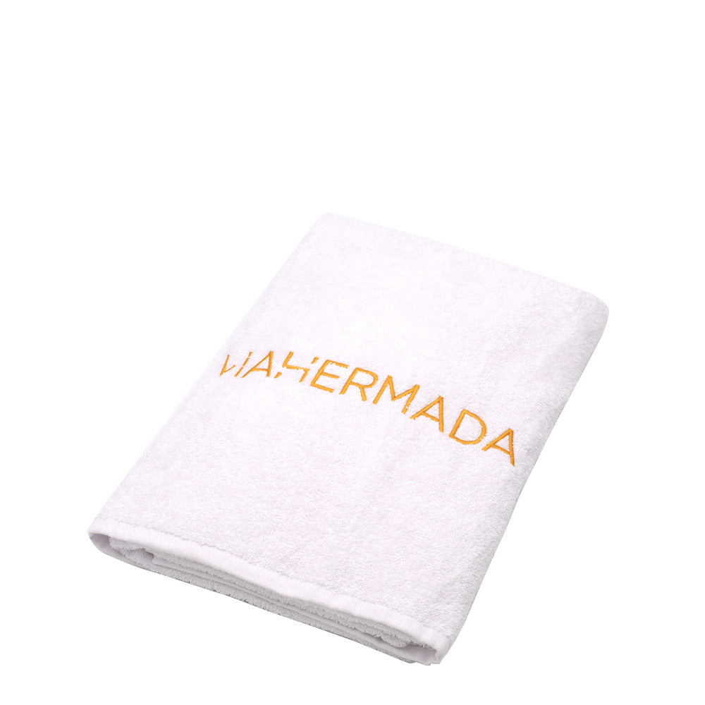 VIAHERMADA Silky Shampoo 250ml  Mask 250ml Silky Oil 50ml + Asciugamano da mare bianco OMAGGIO
