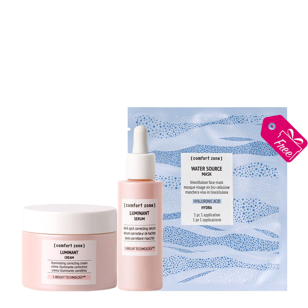 Comfort Zone Luminant Cream 60ml Serum 30ml  + Hydramemory Water Source Mask OMAGGIO