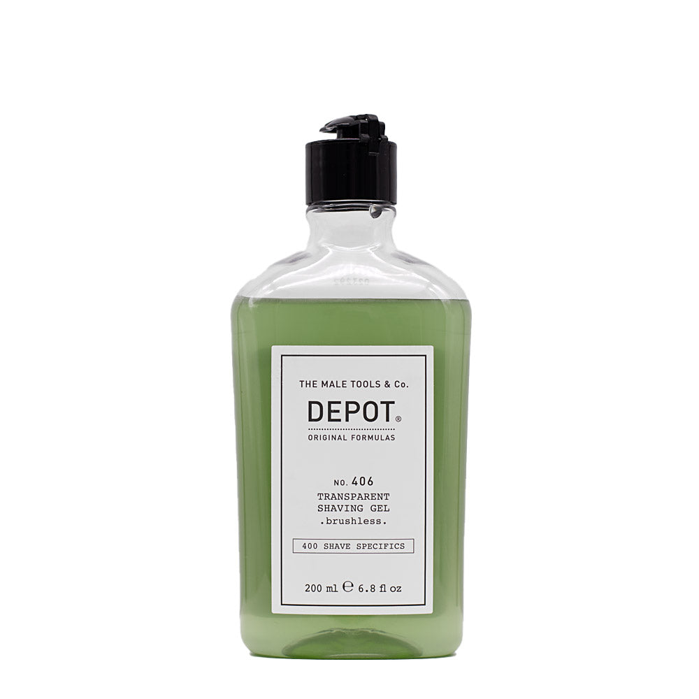 Depot Shave Specifics No.406 Transparent Shaving Gel Brushless 200ml - gel rasatura