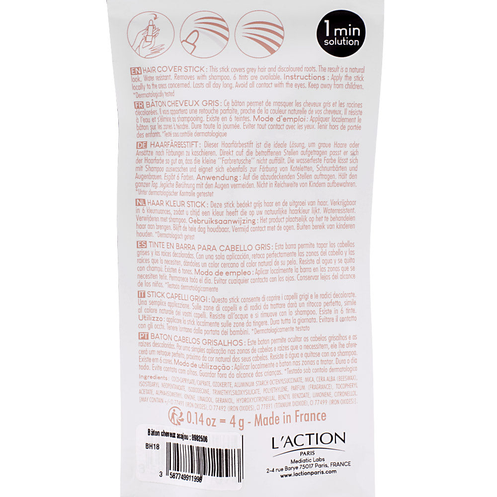 Sibel L'Action Paris Hair Cover Stick Mogano 4gr  - stick correttore capelli