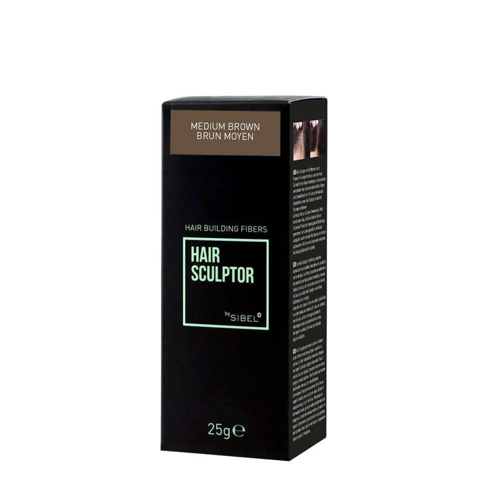 Sibel Hair Sculptor Hair Building Fibers Medium Brown 25gr - fibre infoltenti