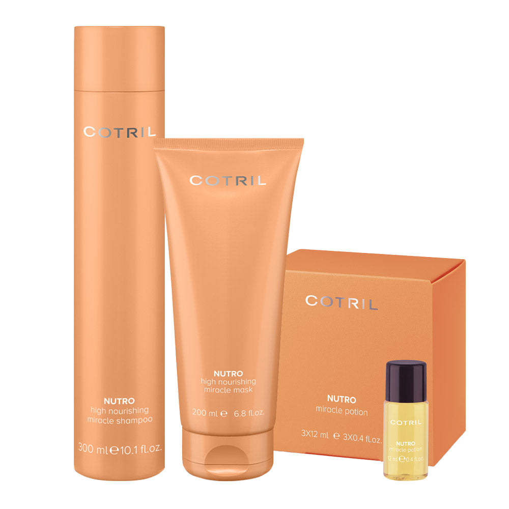Cotril Nutro Miracle High Nourishing Shampoo 300ml Mask 200ml Potion 3x12ml