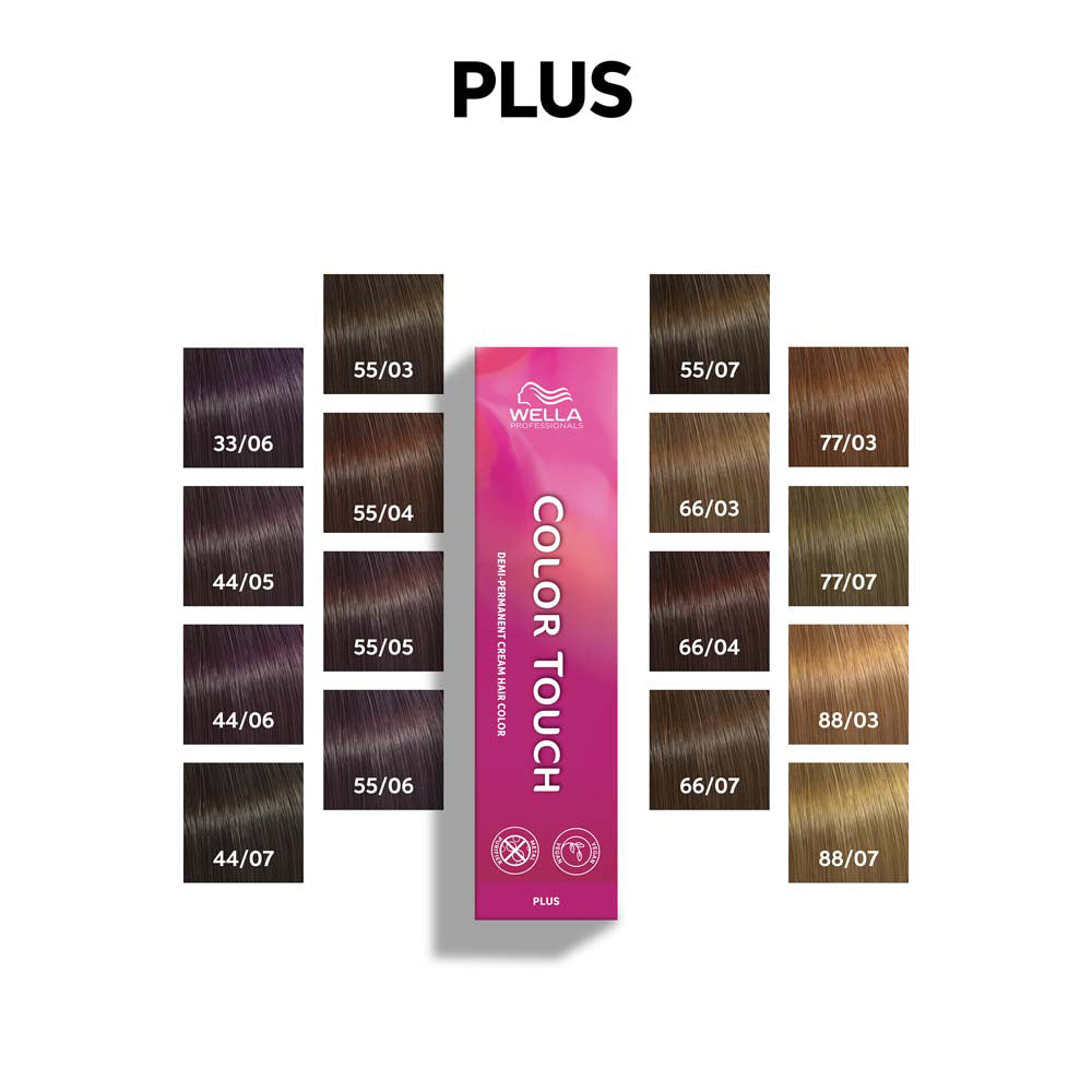 Wella Color Touch Plus 55/04 Castano Chiaro Intenso Naturale Rame 60ml - colore demi-permanente [all]