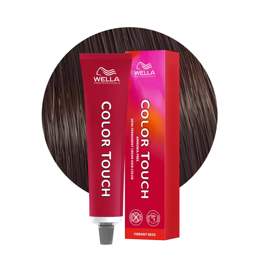 Wella Color Touch Vibrant Reds 4/57 Castano Medio Mogano Sabbia 60ml