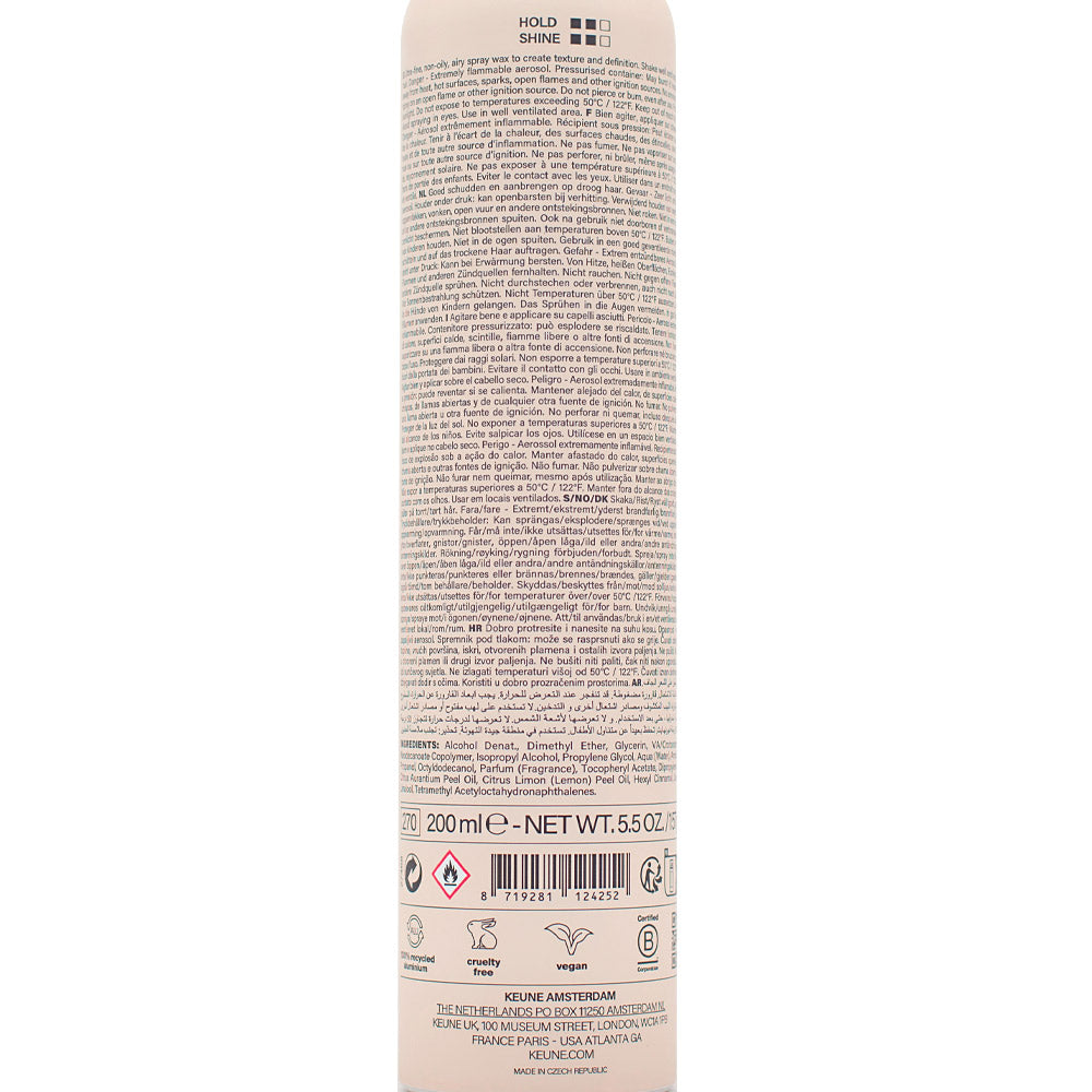 Keune Style Texture Air Wax Lightweight Spray Wax 200ml