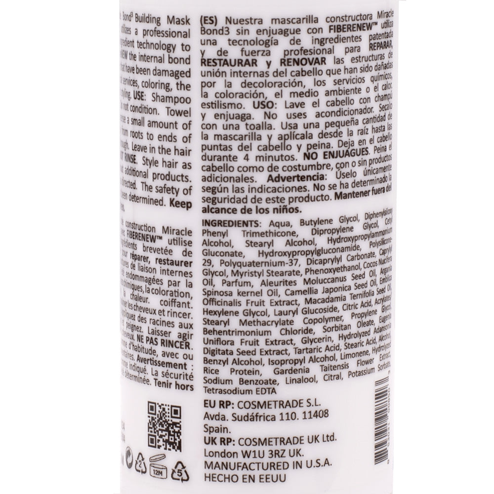 Rebond Miracle Bond3 Building Mask 89ml - maschera ristrutturante