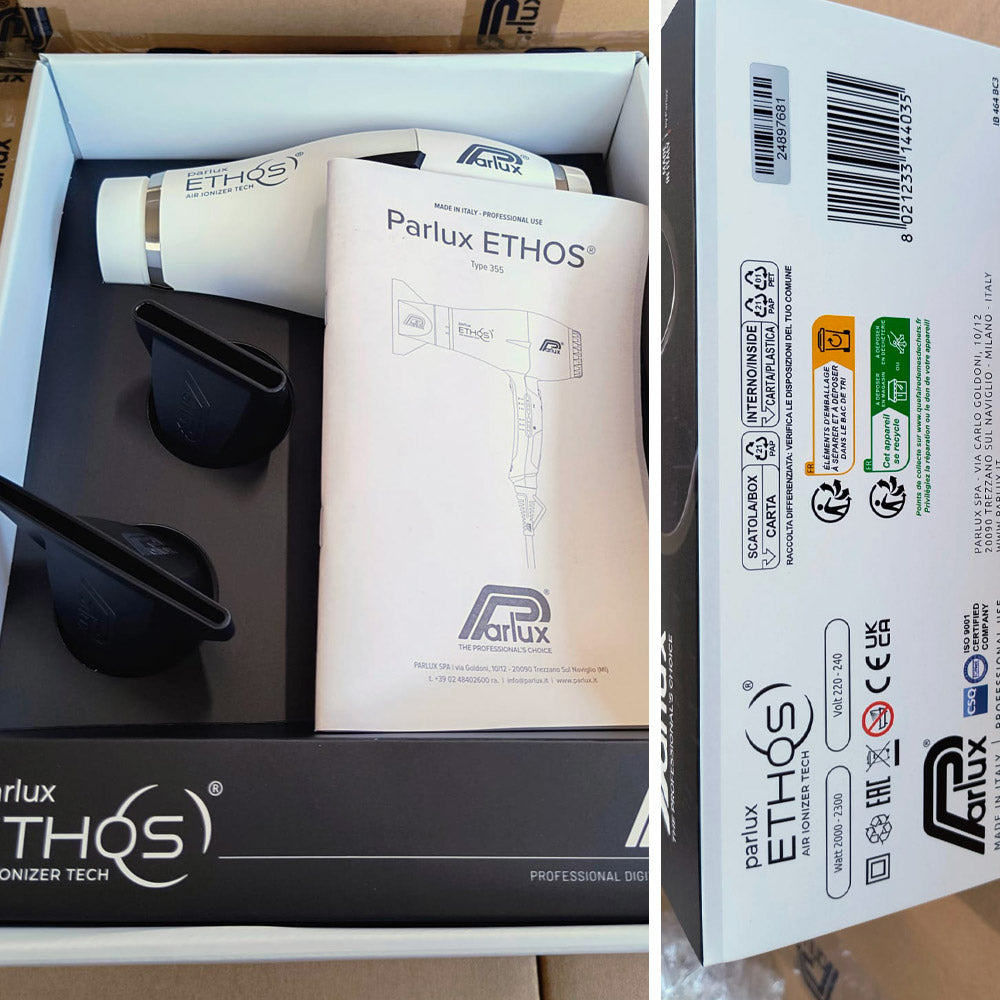 Parlux Ethos Air Ionizer Tech White - asciugacapelli
