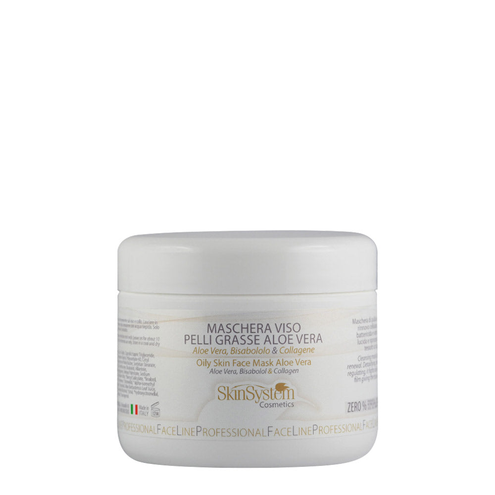 SkinSystem Oily Skin Face Mask Aloe Vera 250ml- maschera viso pelli grasse
